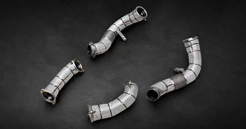 BTS F90 M5 S63 Race-Cat Downpipes & Midpipe Package – SS304 — Built by Boost & Tune product image 2