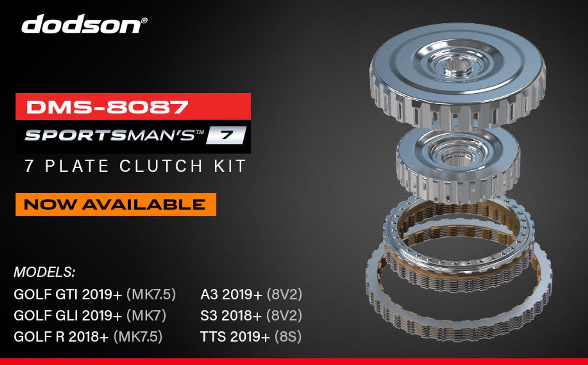 Dodson Motorsport DQ381 Sportsman's 7 Plate Clutch Kit For VW/Audi - image 2