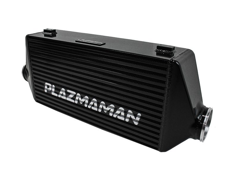 Plazmaman 600 by 300 by 135 mm Elite intercooler; black and raw finish plus end tank options vary