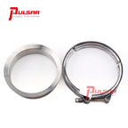 Pulsar S400 T6 Turbo 5-inch Stainless Steel Flange & Clamp Kit - verified product image