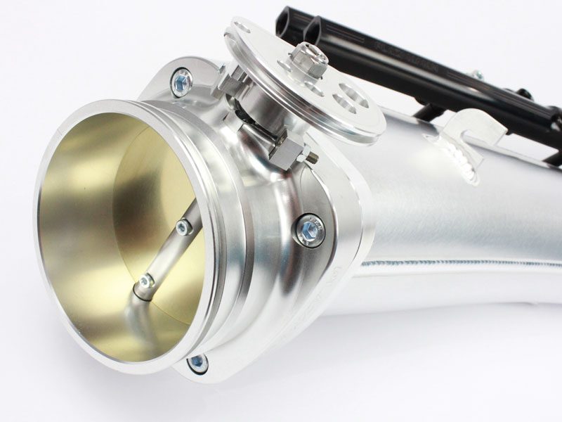 Plazmaman 2JZ GTE race series 12 injector twin rail manifold; photographed finish and configuration are examples