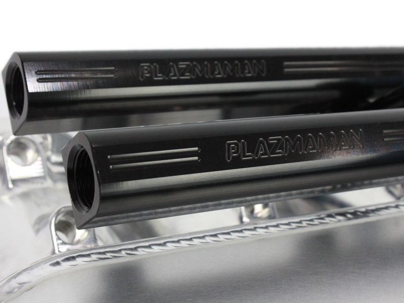 Plazmaman 2JZ GTE race series 12 injector twin rail manifold; photographed finish and configuration are examples