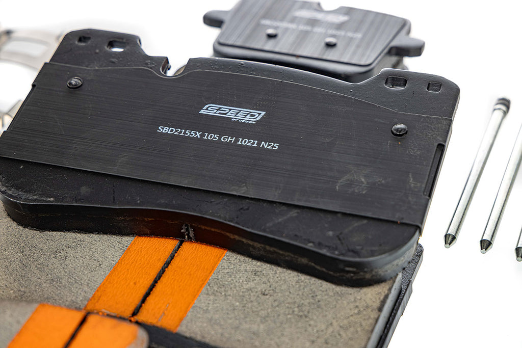 Speed By Design Ceramic Brake Pads – BMW F95 X5 M / F96 X6 M — D2155 front detail