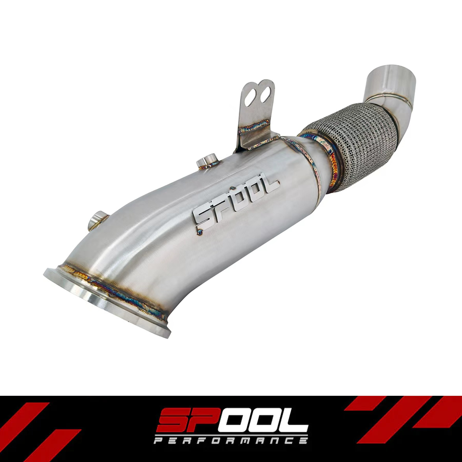 Spool 4.5-Inch Stainless-Steel Race Downpipe – BMW B58 — verified supplier image 1