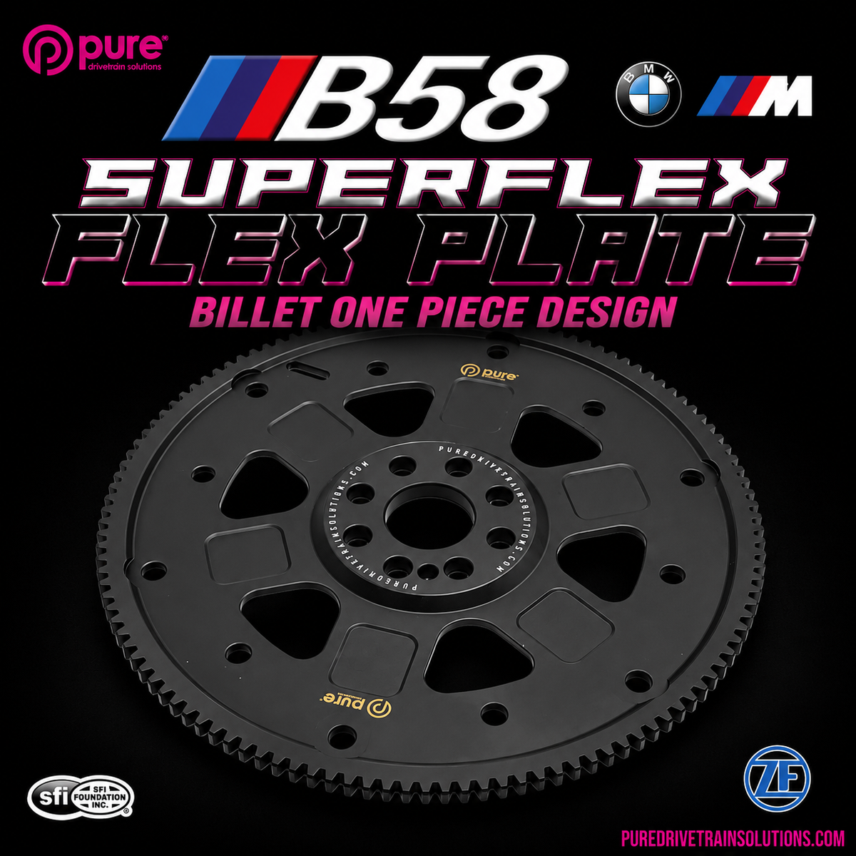 B58 BMW BILLET FLEXPLATE — Pure Drivetrain Solutions