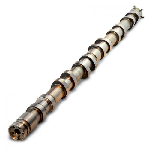 Crow Cams Ford Barra exhaust camshaft; supplier representative photograph
