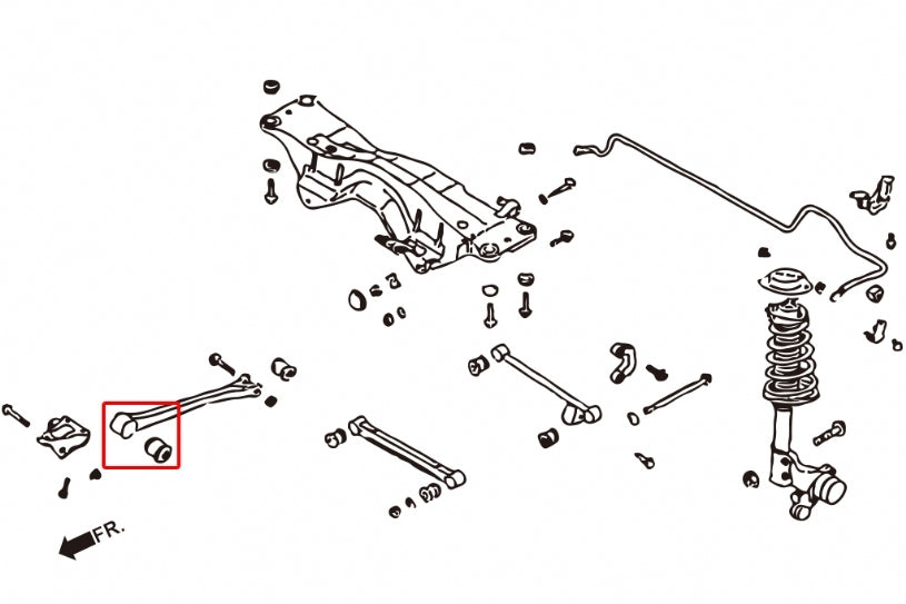 Hardrace Trailing Arm Bushing – Subaru Impreza WRX MY93–96, MY97–98, MY99–00 (6149) – Pillow Ball