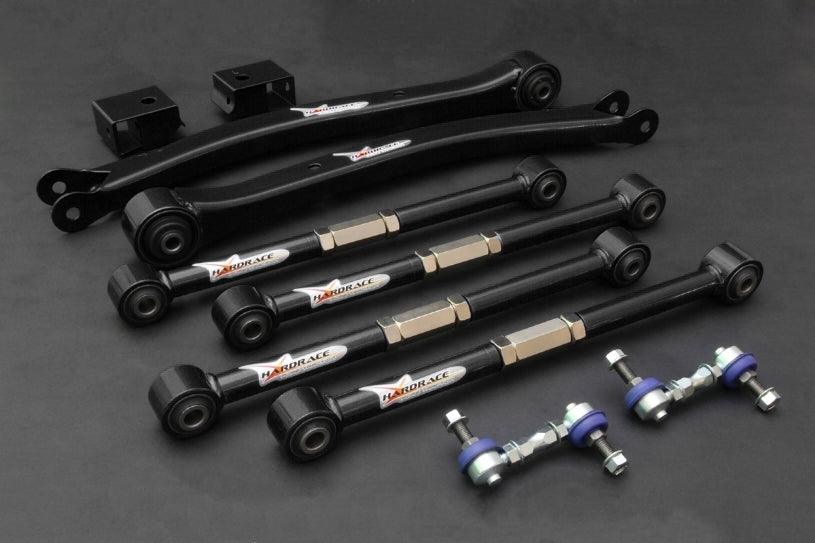 Hardrace Hardened Rubber Rear Adj. Arm Set Black (Trailing/Lateral) – Subaru Impreza WRX MY93–96, MY97–98, MY99–00 (6155-ED) – Hardened Rubber