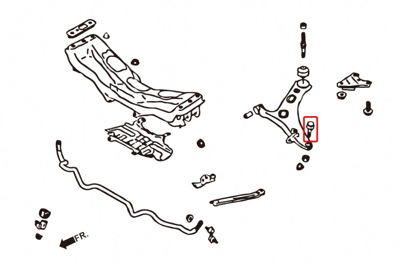 Hardrace Roll Centre Adjuster – Subaru Impreza WRX MY93–96, MY97–98, MY99–00 (6438) – Default Title
