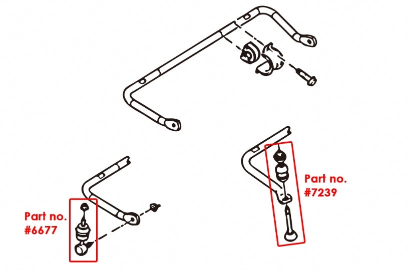 Hardrace Rear Reinforced Stabiliser Link – Ford Focus XR5 / Volvo C30 / Volvo V50 (6677) – 6677