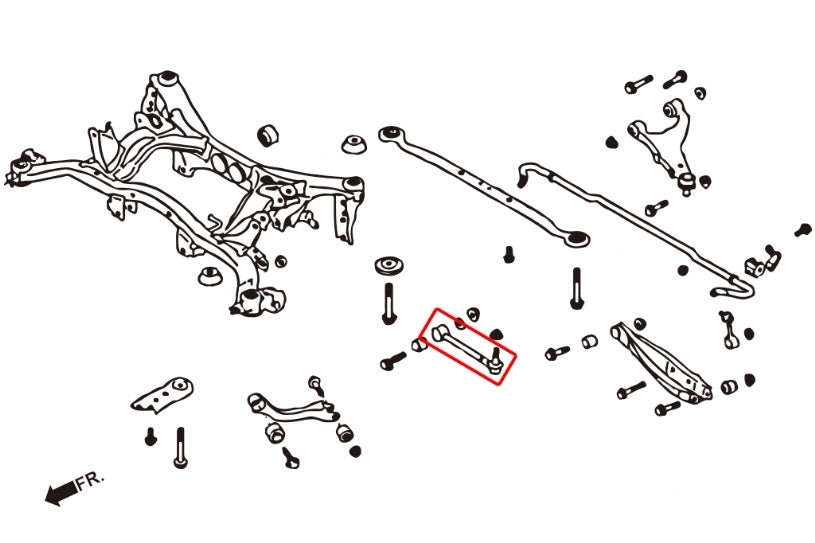 Hardrace Rear Toe Control Arm – Toyota 86 ZN6 / first generation / Subaru BRZ ZC6 / first generation – Pillow Ball