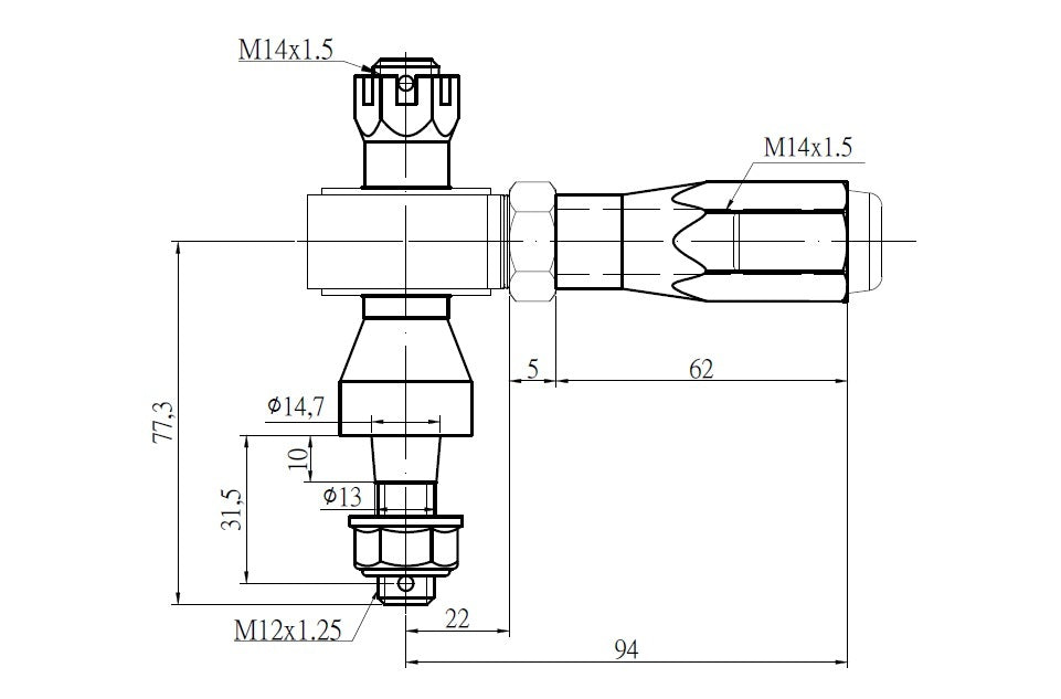 Hardrace RC Tie Rod End – Mitsubishi Lancer Evolution Evo 4–6, Evo 7–9, Evo 7–8 (6861) – Pillow Ball