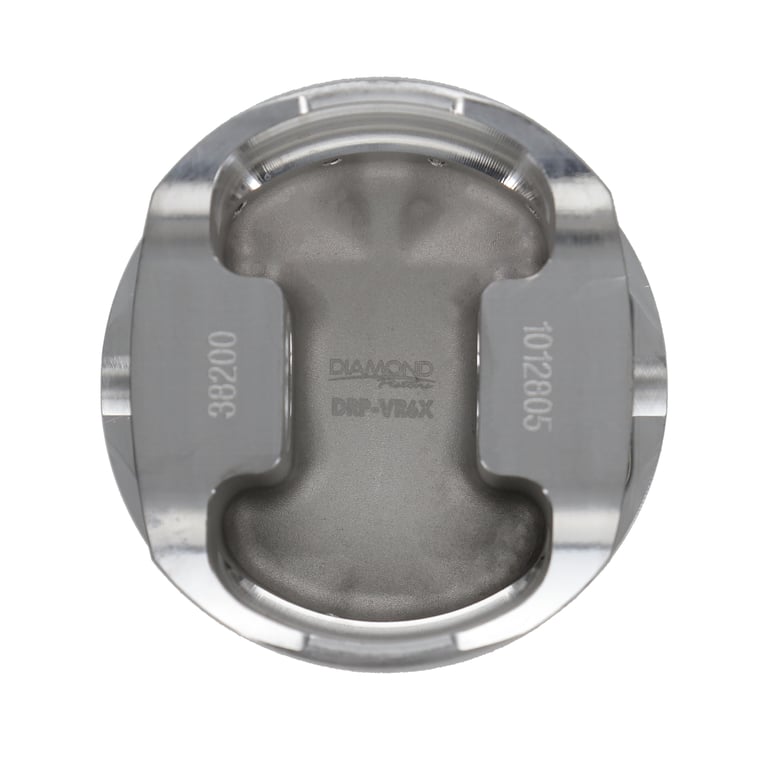 Diamond manufacturer catalogue photograph — Volkswagen Golf R32 VR6 Forged Pistons — 95.90 mm Stroke / 6.457 in Rod. Representative design; selected kit details vary.