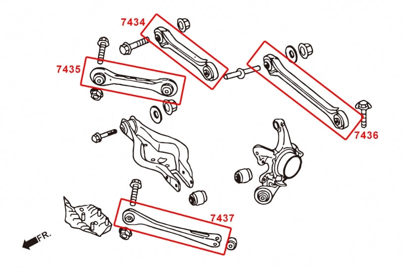Hardrace Rear Toe Control Arm – BMW (7436) – Pillow Ball