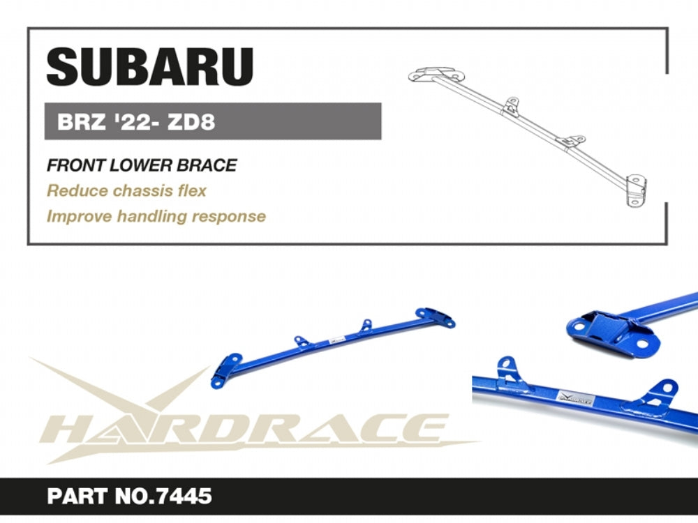 Hardrace Front Lower Brace – Toyota 86 ZN6 / first generation / Subaru BRZ ZC6 / first generation (7445) – 7445