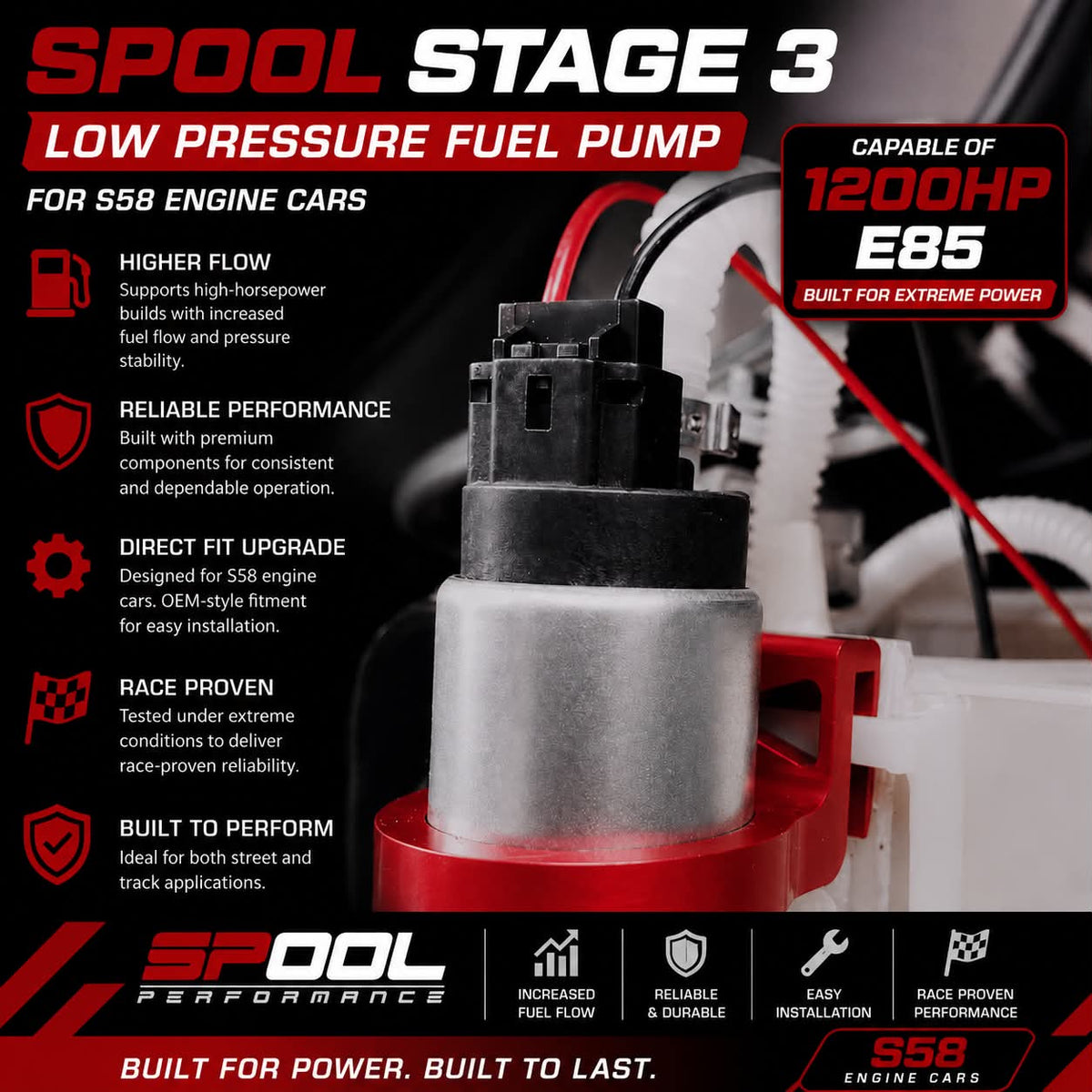 Spool Stage 3 Low-Pressure Fuel Pump – BMW S58 G80/G82/G83/F97/F98 — verified supplier image 1