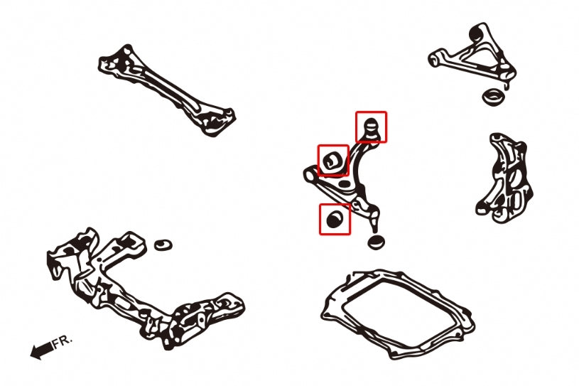 Hardrace Front Lower Arm Bush Kit – Mazda RX-8 Series 1 (8633) – Default Title