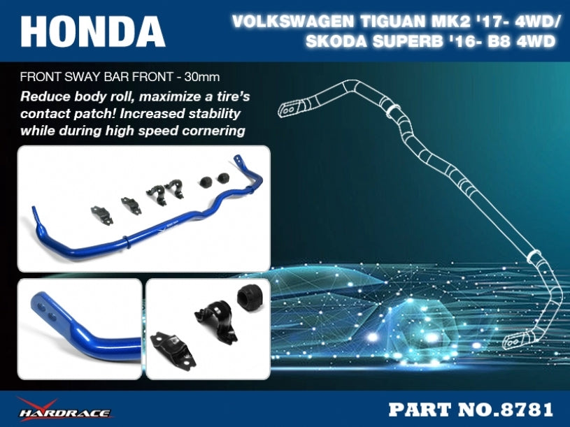 Hardrace Front Sway Bar (30MM) – Volkswagen Golf R Mk7 / Mk7.5 (8781) – Default Title