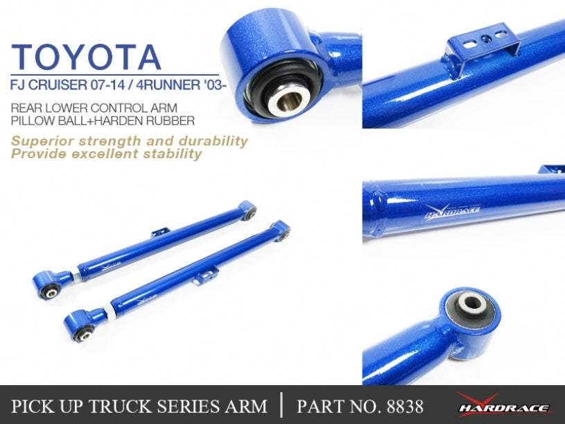 Hardrace Rear Lower Control Arm (Pillow Ball+Hardened Rubber) – Toyota Prado 150 Series (8838) – Default Title