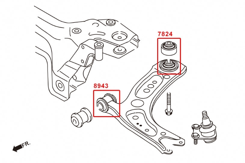 Hardrace Front Lower Arm-Front Bushing – Volkswagen Golf GTI / Skoda Octavia (8943) – Default Title