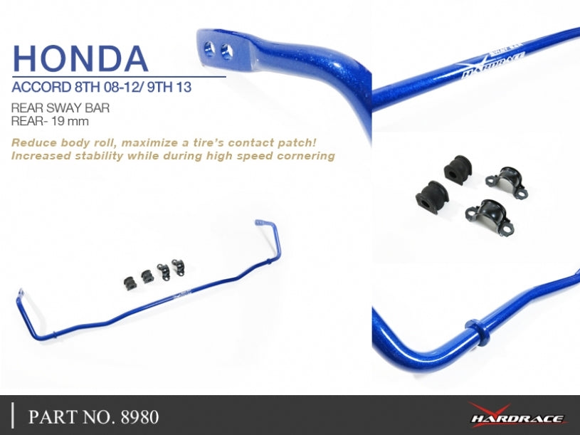 Hardrace Rear Sway Bar 19MM 5PCS/Set – Honda Accord 9th Gen (2013–2016) (8980) – 8980