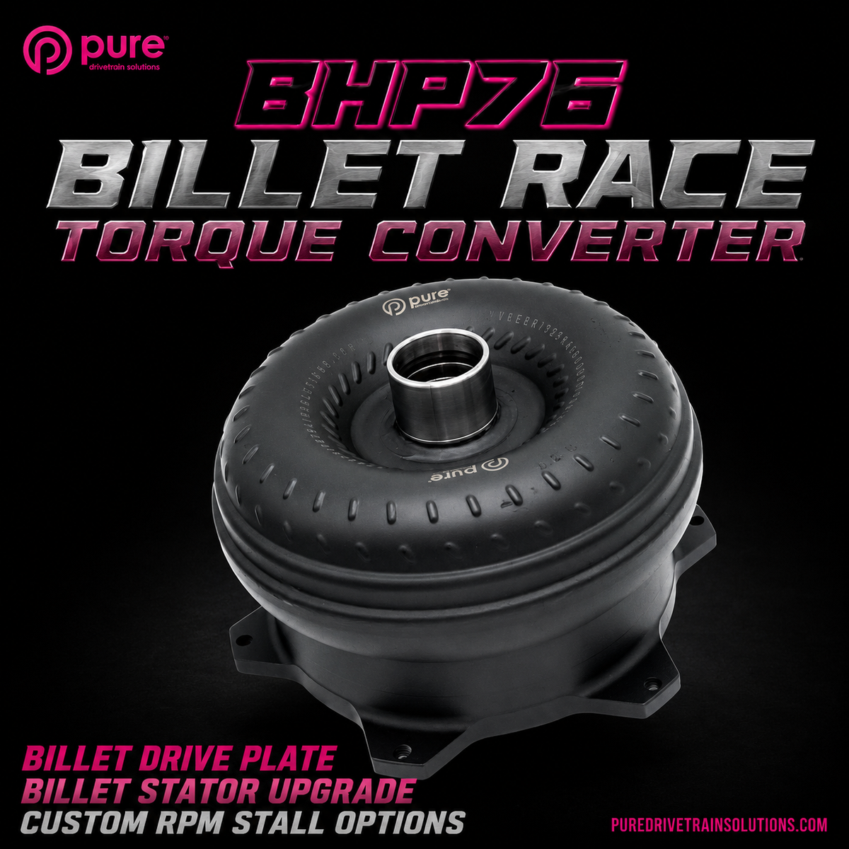 Pure ZF8HP Billet Race Torque Converter — Pure Drivetrain Solutions