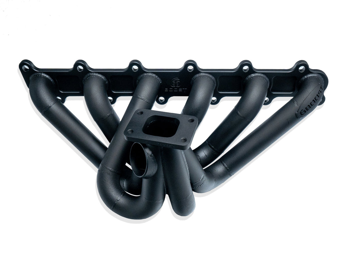 6Boost Ford Barra BA-FG T3, T4 and V-band exhaust manifold — illustrative configurations; match exact sold variant