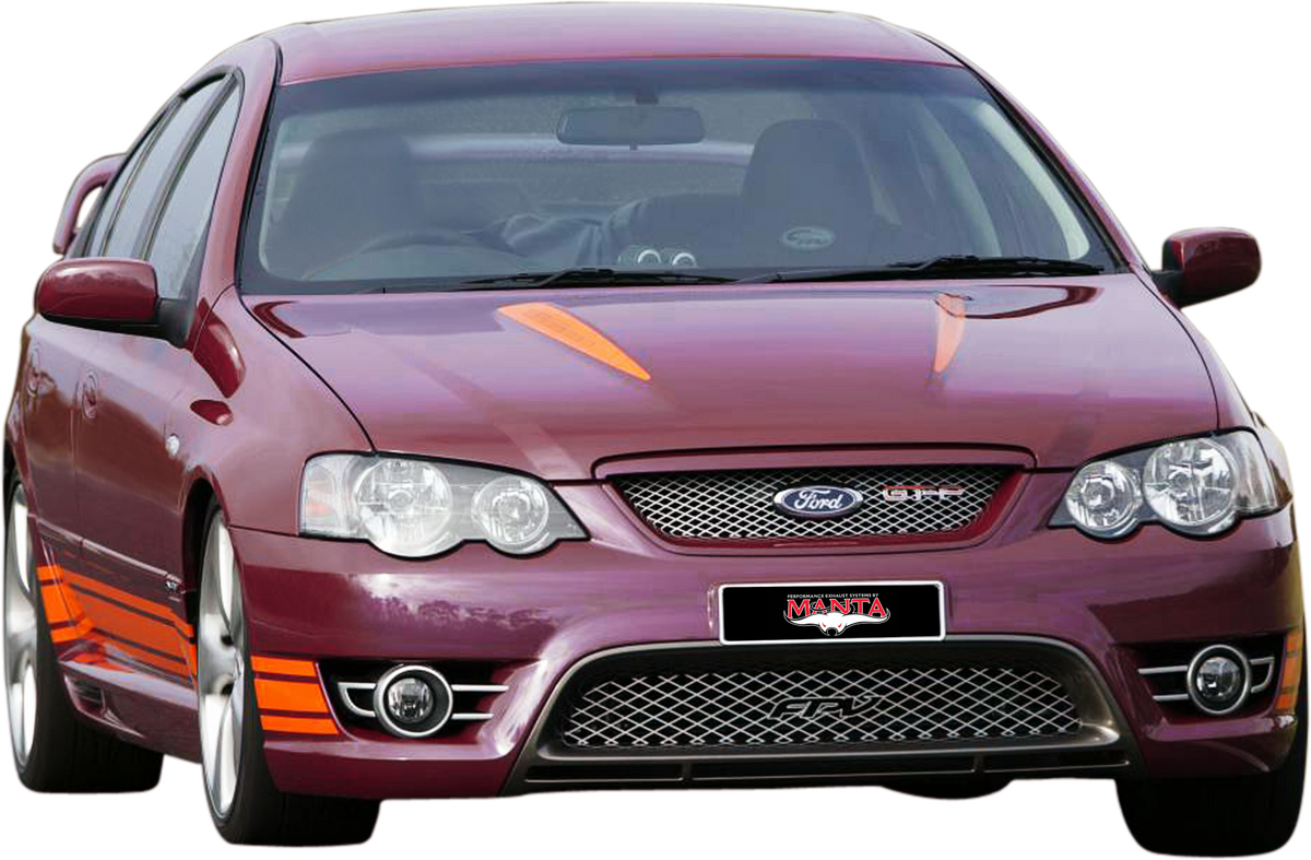 Manta Ford Falcon Bf FPV Boss 5.4L V8 Sedan (All Models, Exhaust Exits From Factory Out Both Driver and Passenger Side) – complete exhaust system