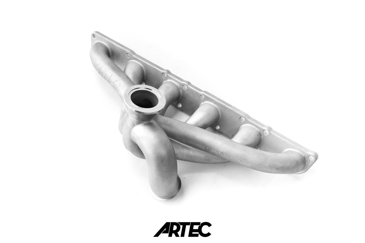 ARTEC Nissan RB20/RB25/RB26 Reverse-Rotation V-Band Exhaust Manifold — official ARTEC product image