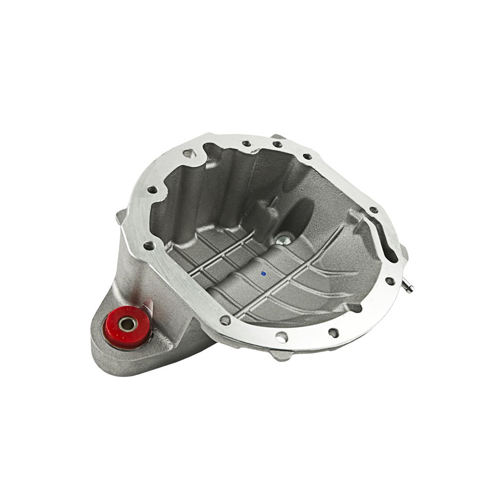 Inside view of Harrop Sports differential cover showing increased oil capacity