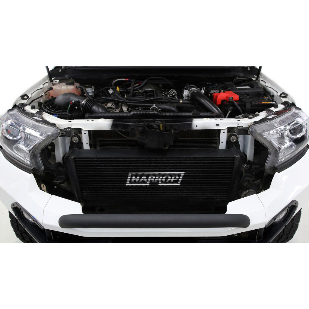 Harrop Ranger BT-50 3.2L intercooler installed vehicle view