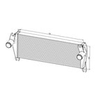 Harrop Ranger BT-50 3.2L intercooler dimensional drawing
