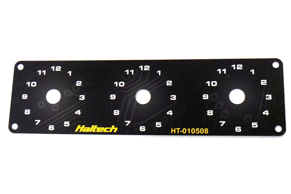 Haltech Triple Switch Panel Only - includes Yellow & Red knobs - HT-010508