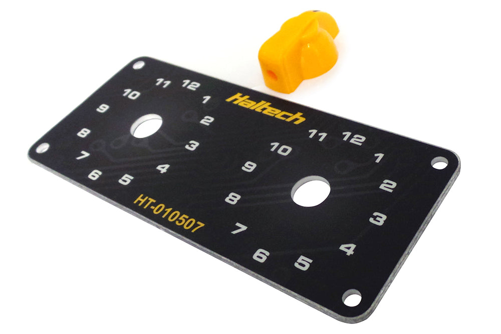 Haltech Dual Switch Panel Kit - includes Yellow knob - HT-010509