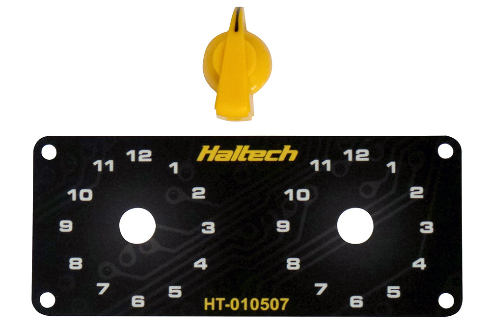 Haltech Dual Switch Panel Kit - includes Yellow knob - HT-010509 - official image 2