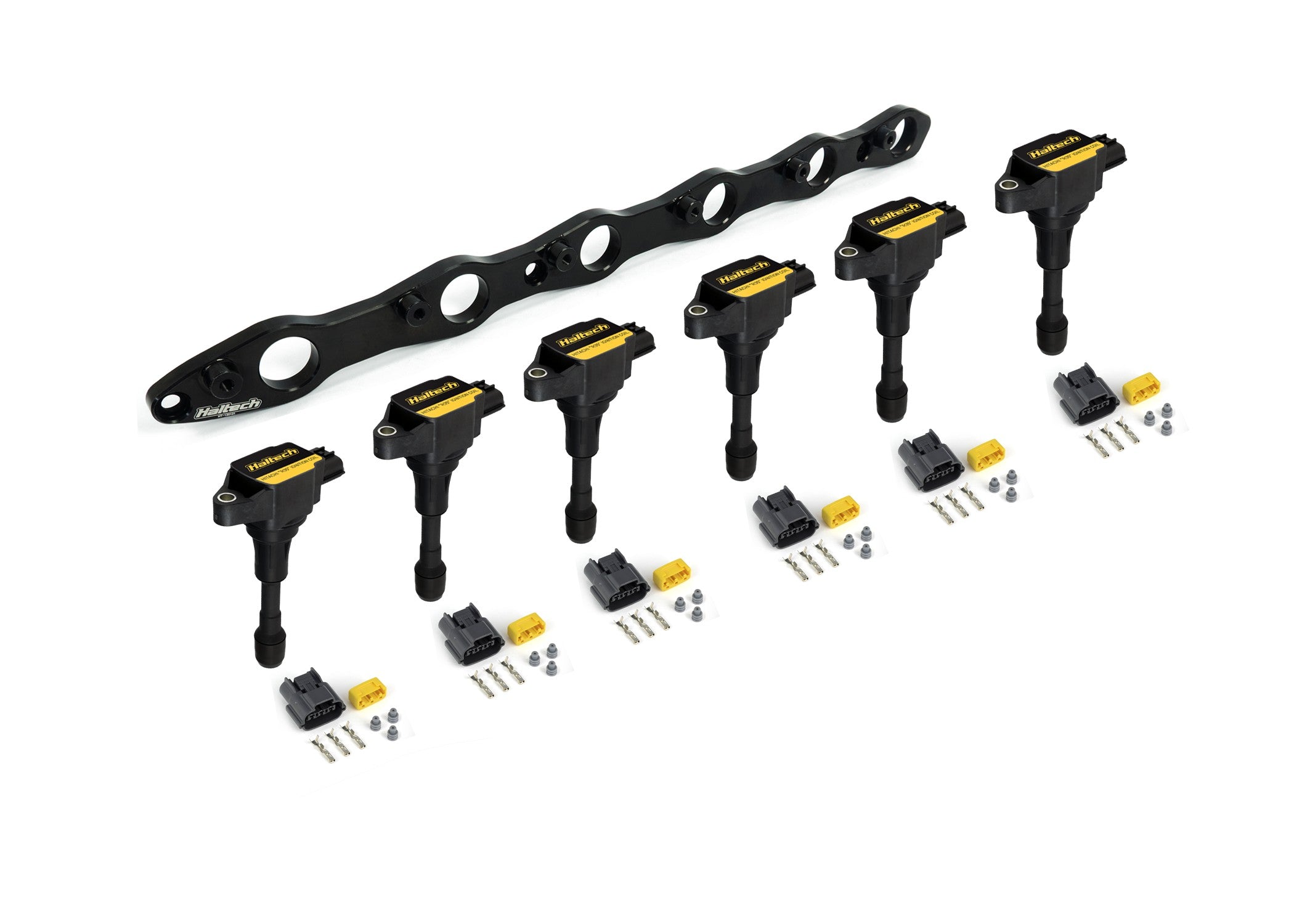 Haltech R35 Coil Bracket for Nissan RB20/25/26 includes bracket coils and connectors - HT-120202