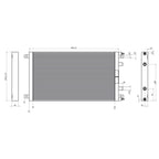 Harrop universal intercooler heat exchanger dimensional drawing