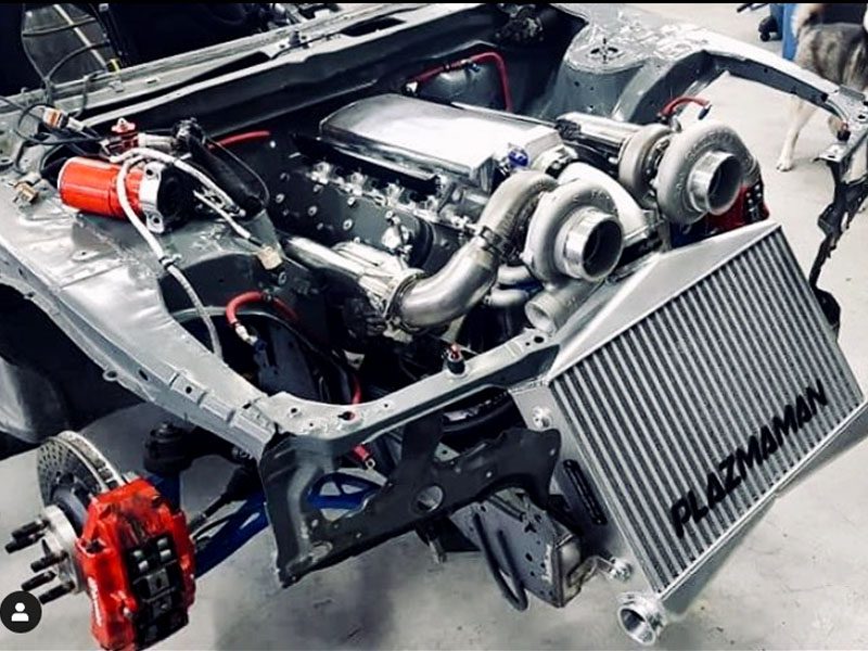 Plazmaman four to four and a half inch twin entry Pro Series intercooler; selected core and end tanks vary