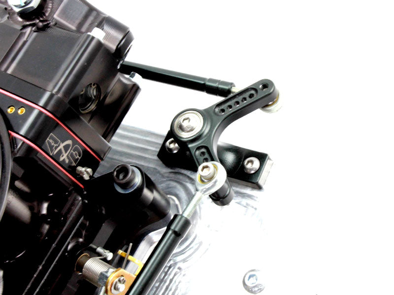 Plazmaman LSX GM billet twin carburettor intake manifold linkage detail
