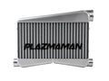 Plazmaman 2015 and newer Mustang S550 twin entry intercooler; photographed finish and end tank options vary
