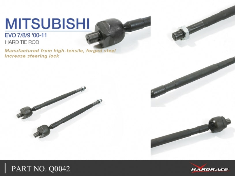 Hardrace Hard Tie Rod – Mitsubishi Lancer Evolution Evo 7–9 / Mitsubishi Lancer Evolution Evo 7–8 (Q0042) – Q0042