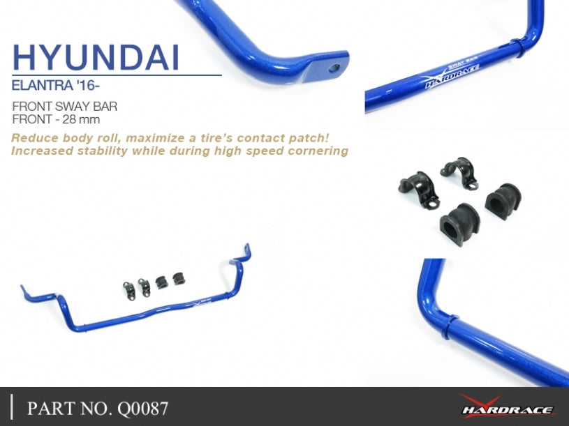 Hardrace Front Sway Bar 28MM – Hyundai Elantra Sport AD (2017–2018) (Q0087) – Default Title