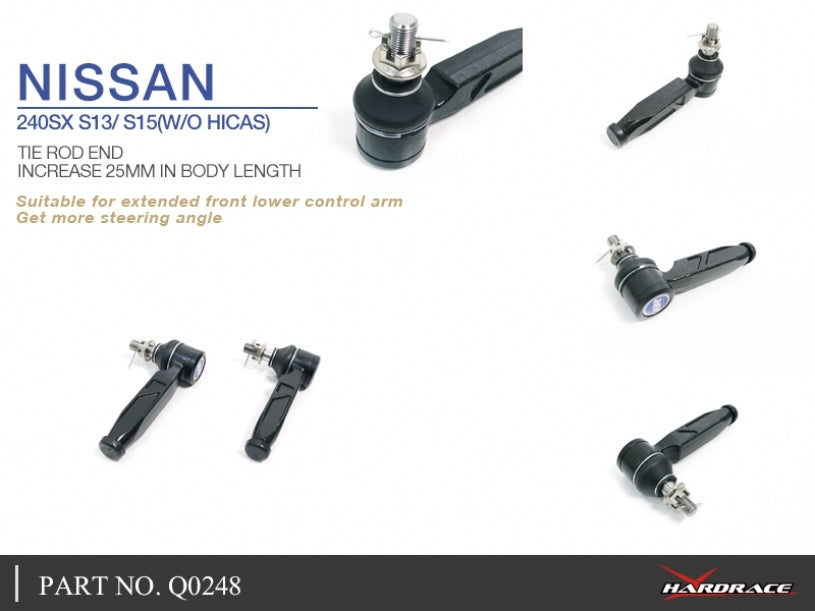 Hardrace Tie Rod End (Increase 25MM In Body Length) – Nissan Silvia / 180SX S13 / 180SX (Q0248) – Default Title