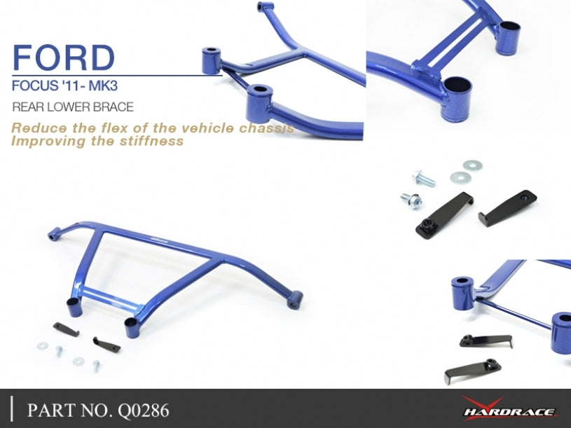 Hardrace Rear Lower Brace – Ford Focus ST Mk3 (2013–2018) / Ford Focus Mk3 (Q0286) – Default Title