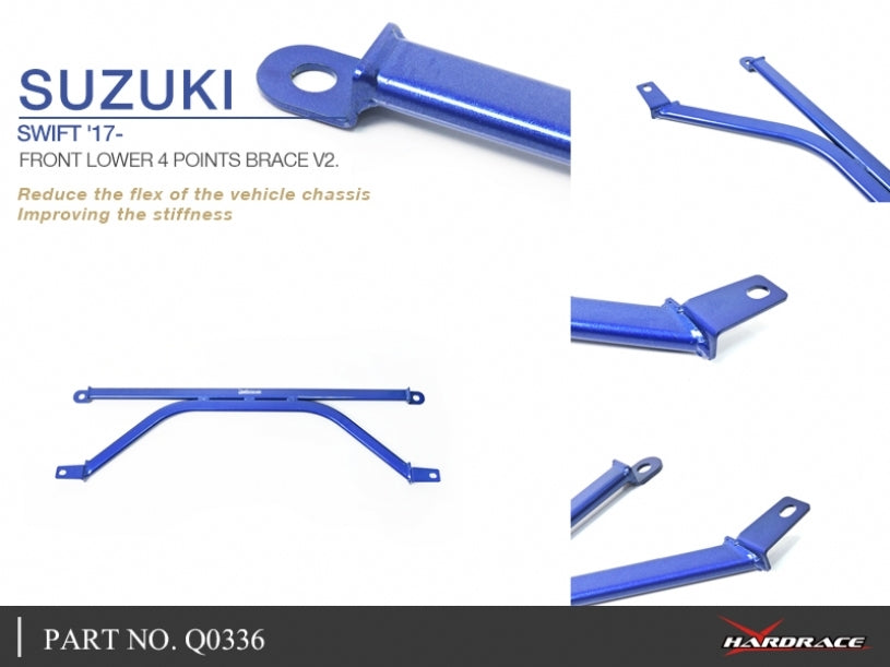 Hardrace Front Lower Four Point Brace V2 – Suzuki Swift / Swift Sport K14C (Q0336) – Default Title