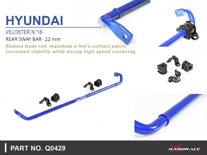 Hardrace Rear Sway Bar 22MM – Hyundai Veloster JS (2019–2020) (Q0429) – Default Title