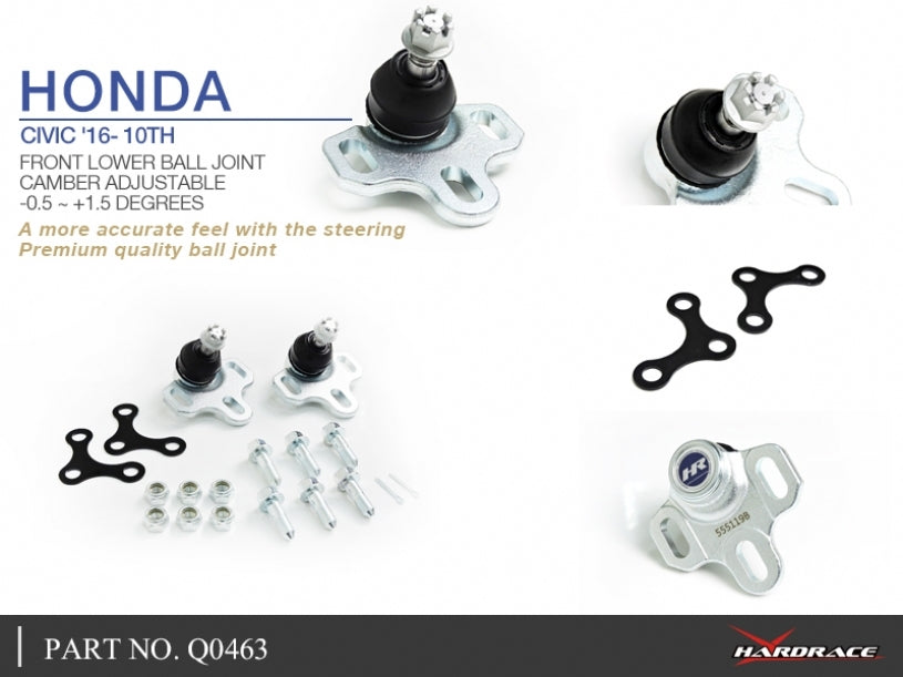 Hardrace Front Lower Ball Joint – Honda Civic 10th Gen (2016–2021) (Q0463) – Q0463