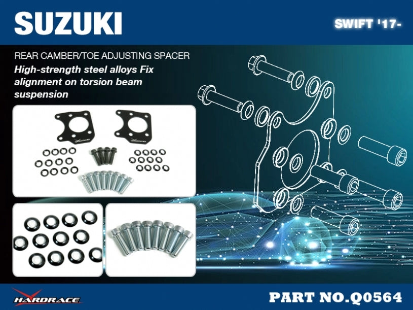 Hardrace Rear Camber and Toe Adjustment Spacers – Suzuki Swift / Swift Sport K14C (Q0564) – Default Title