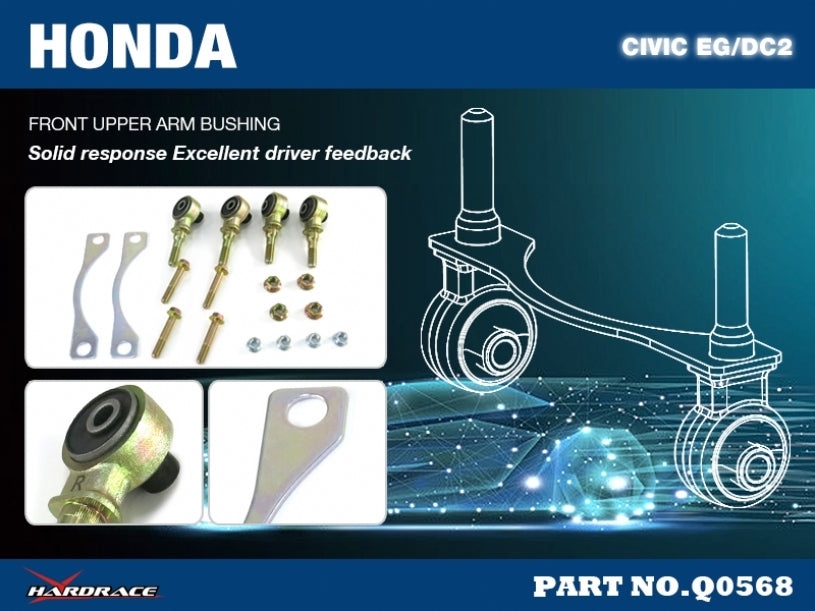 Hardrace Front Upper Arm Bushing-Offset Function – Honda Civic 1992–1995 (Q0568) – Default Title