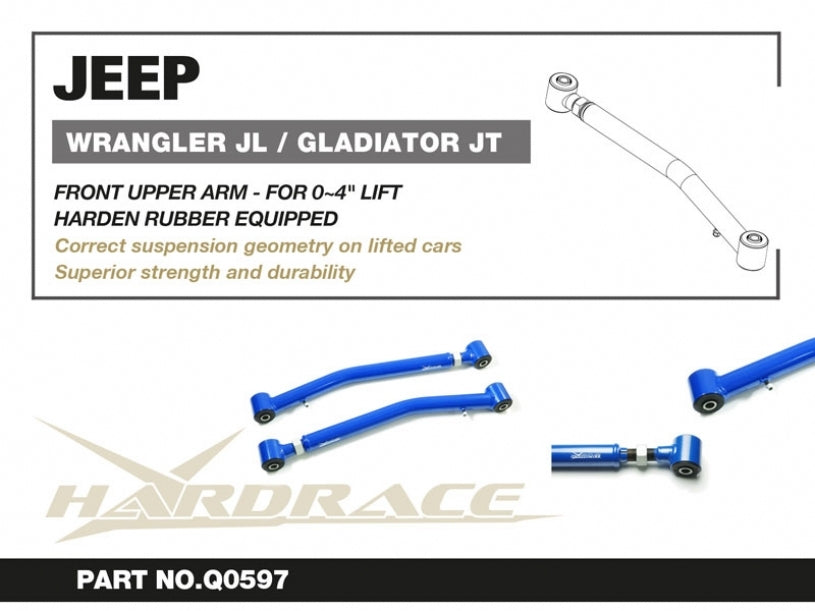 Hardrace Front Lower Adj Arm Lift 0-4" V2 – Jeep Wrangler JL (2018–2025) / Jeep Gladiator JT (2020–2025) (Q0597) – Default Title